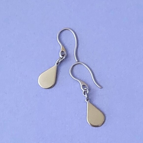 TEARDROP Stainless Steel HOOK Earrings Minimalist - Picture 10 of 16
